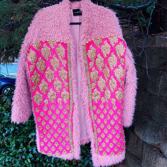 Customed Rose, Sequins and Bohemian Fuzzy Coat - Picture 4 of 12